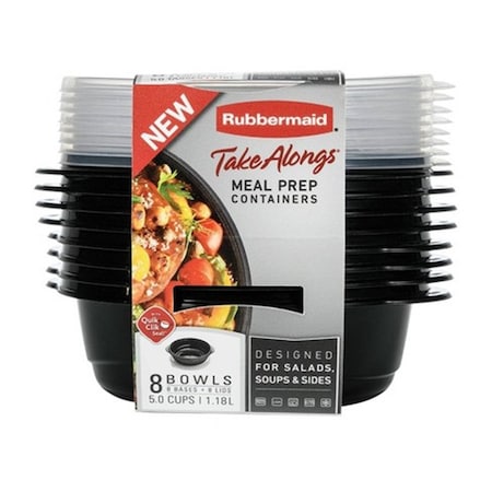 Rubbermaid Rubbermaid Take Alongs 5 cups Black Food Container and Lid 8 pk 2077545